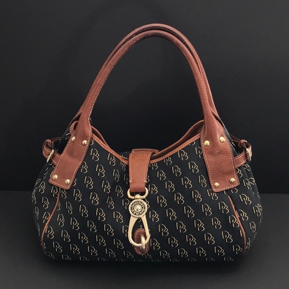 🍁 DOONEY & BOURKE RICH NAVY, CANVAS WITH TAN ACCENTS - Picture 1 of 10